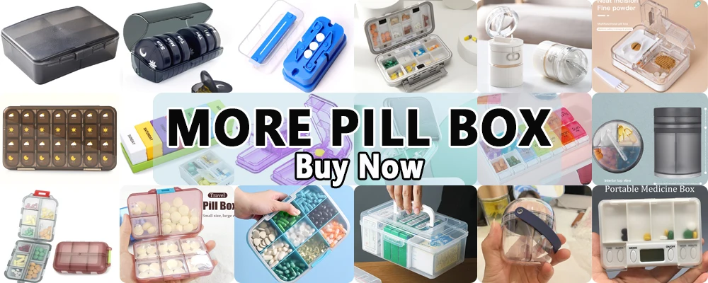 Travel Pill Case Medicine Storage Organizer Container Drug Tablet Dispenser Independent Lattice Pill Box Fishing Tackle Box