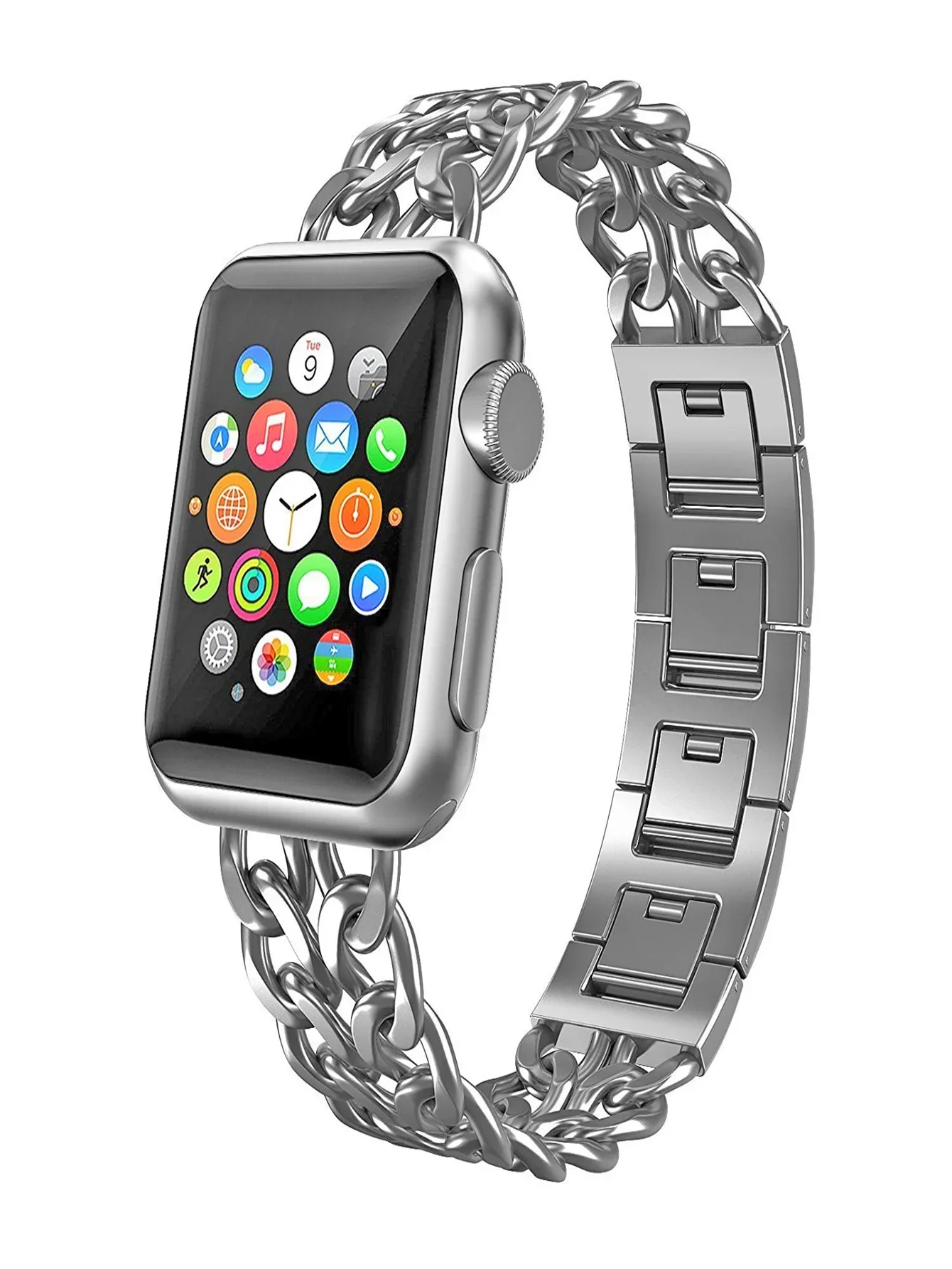Double Row Stainless Steel For iWatch Band 42/44/45/49mm 38/40/41mm For iWatch Series Ultra Se 8/7/6/5/4/3/2/1_voghion.com