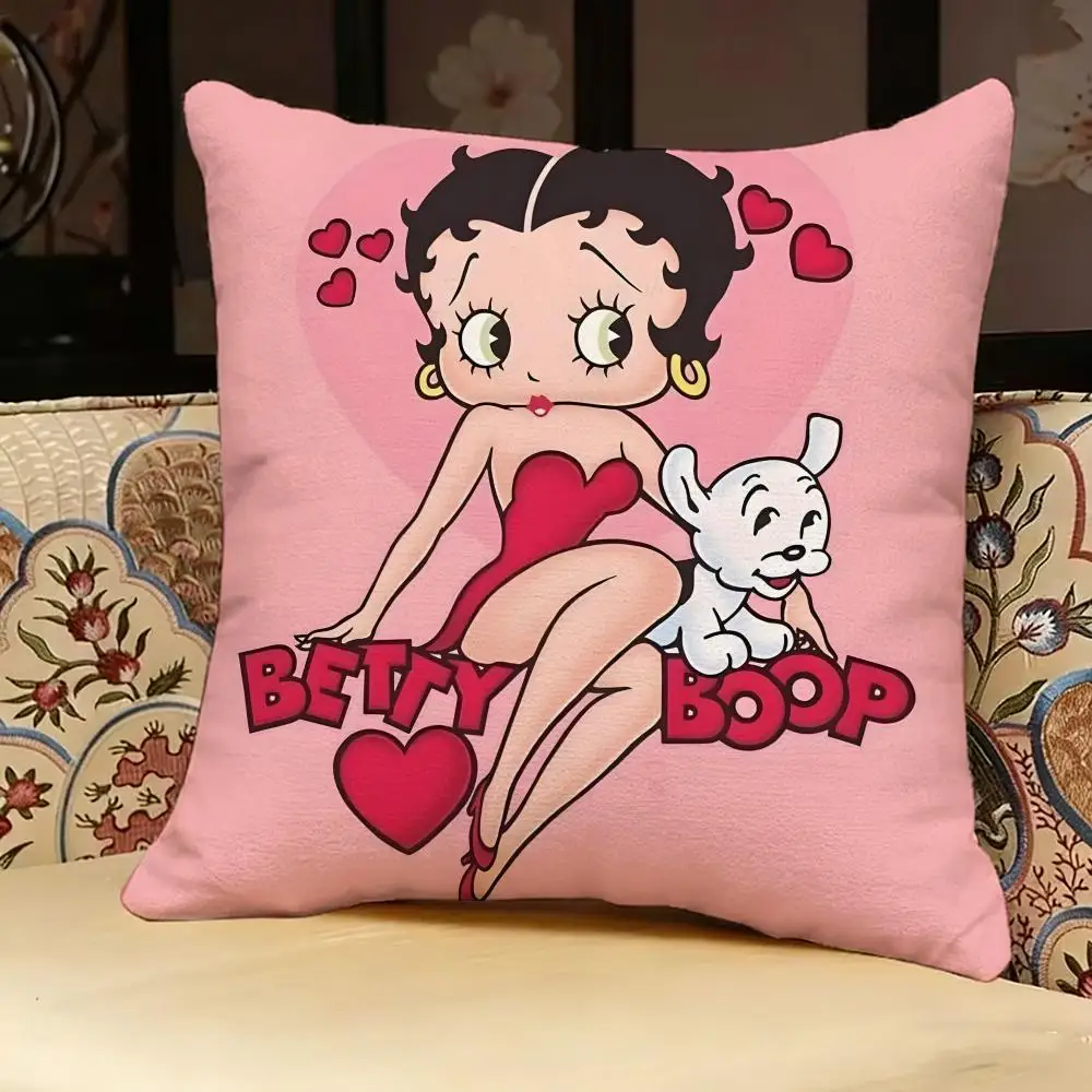 BEAUTY B-Betty B-Boop 베개 커버 베개 커버, 양면 프린트, 소파 쿠션, 침실 머리판 베개