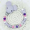 Free Handmade Personalized Name Baby Pacifier Clips Chains Silicone Beads Teether Teething Toys Dummy Holder Pacifier Chain Gift 3