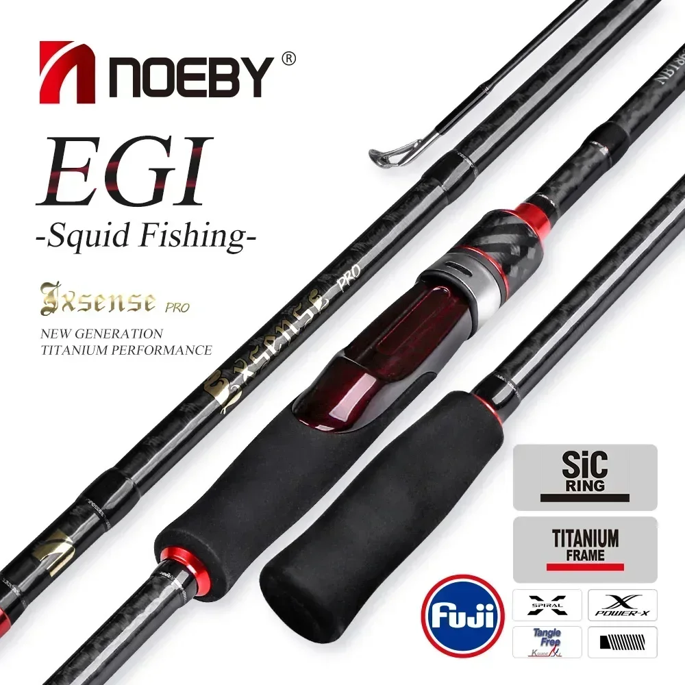 

Noeby Spinning Fishing Rod Exsense Pro 2.59m 2.75mFast Action Fuji SIC Titanium Ultra Light cana for Eging Spinning Fishing Rods