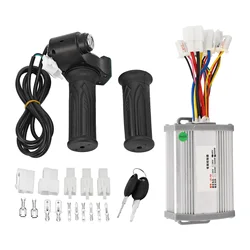 Electric Bicycle and Scooter Motor Controller with Twist Throttle & Lock Keys (48V 800W)