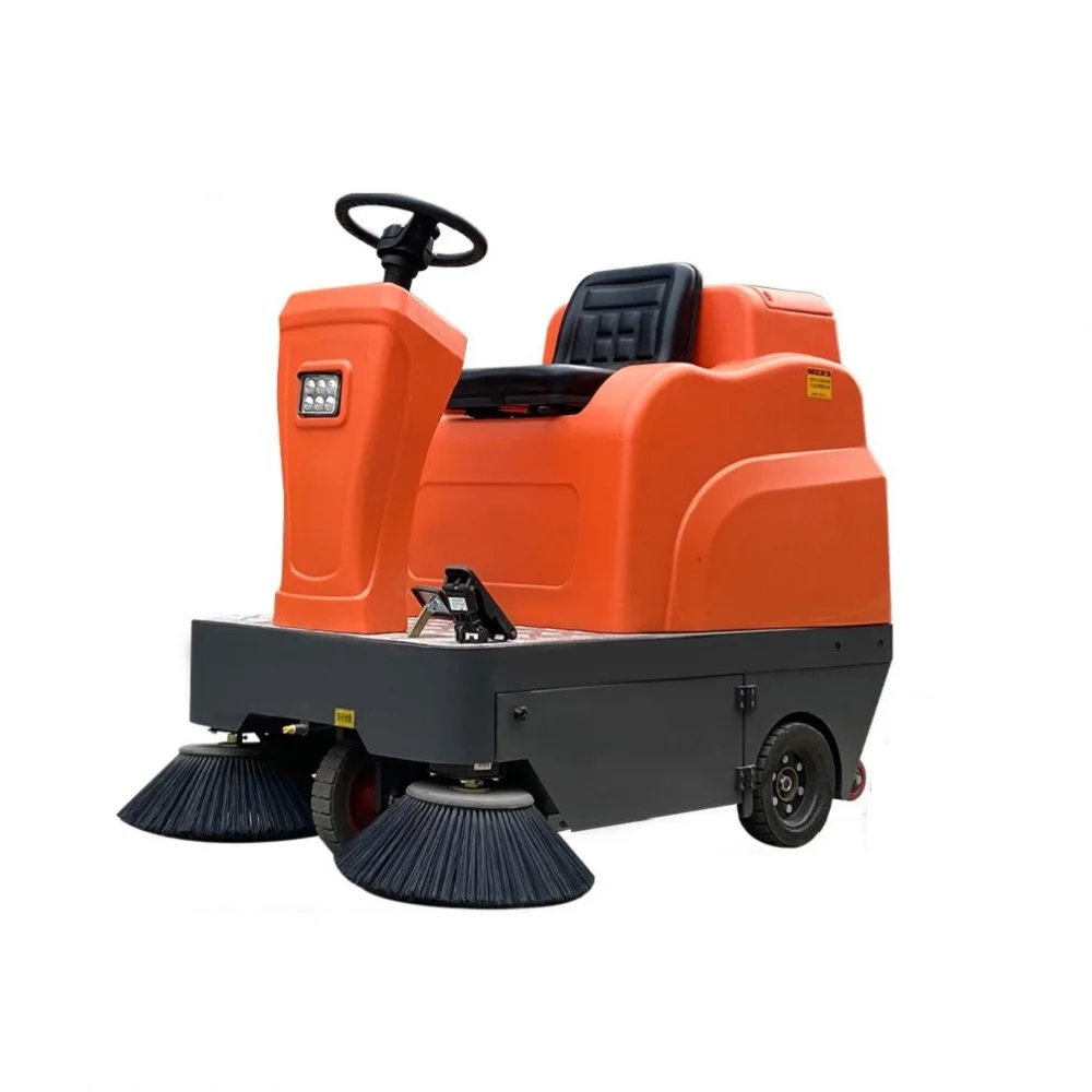

1260mm Cleaning Width Ride-On Floor Machine Street Sweeper Cement Road For Sale