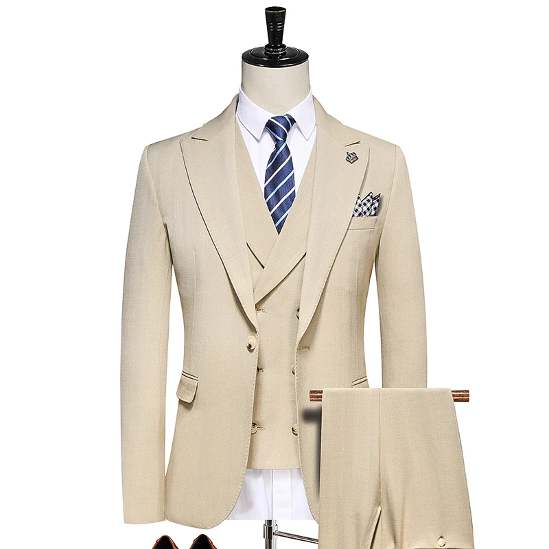 Mens Suits 3Pcs Formal Casual Slim High Quality Stylish Sets