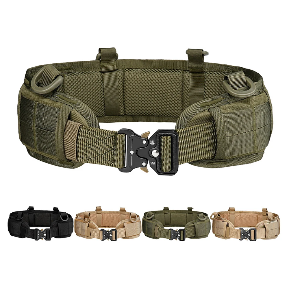 Tactical Padded Belt Airsoft CS Combat Molle Airsoft Belts Tactical Vest Duty Paintball Waist Belt War Game Hunting Accessories