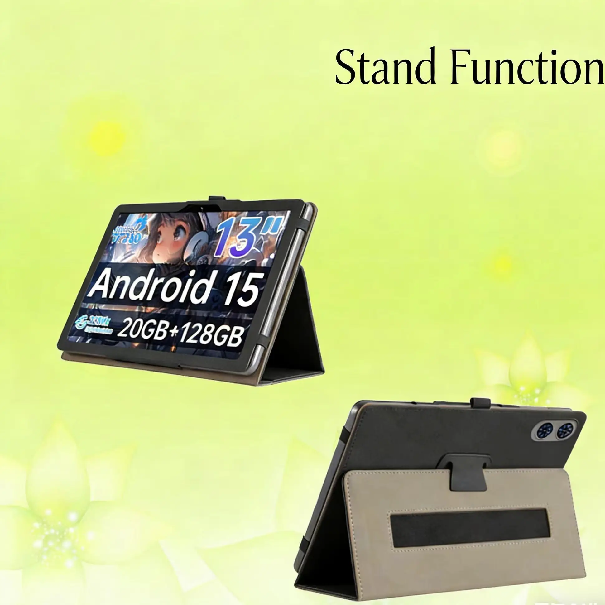 Premium Shockproof Tablet Cover with PU Leather and Kickstand Function