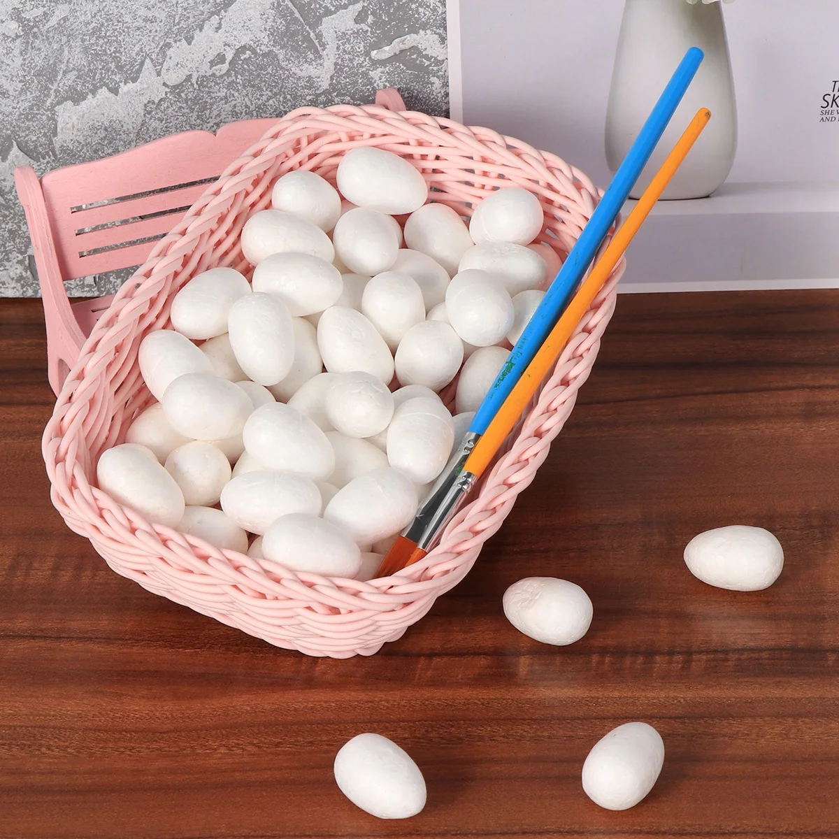 12 Uova Polistirolo 8 Cm - Per Decorazione, Pittura E Artigianato, Bianche