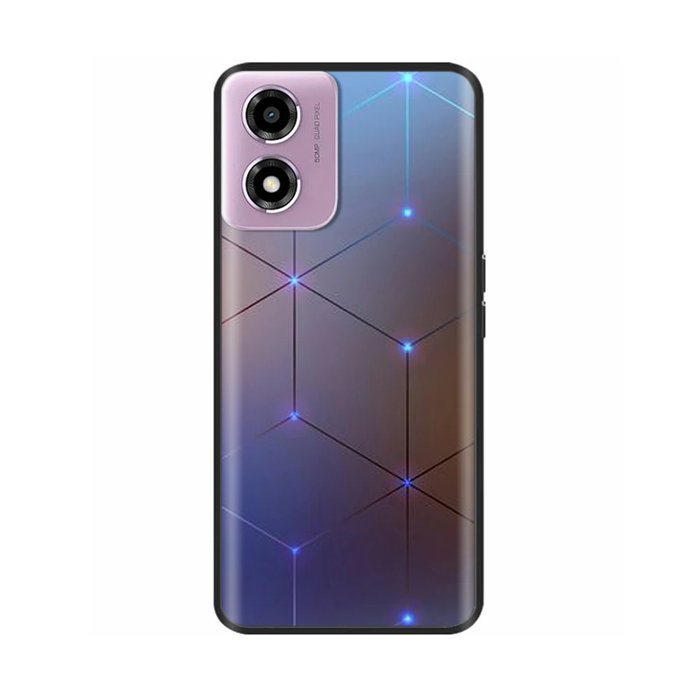 Motorola Moto E14 Soft TPU Silicone Protective Back Cover with Printed Design