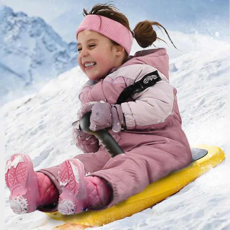 Children Ski Board Thick Sled Winter Snow Plow Play Snow Skiing Ice Snowboards Wear-resistant Grass Board