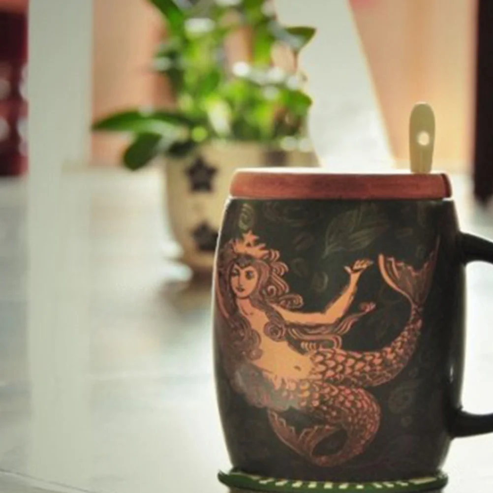 

6pcs Bamboo Cup Lids Natural Mug Covers Fine Polished Espresso Cup