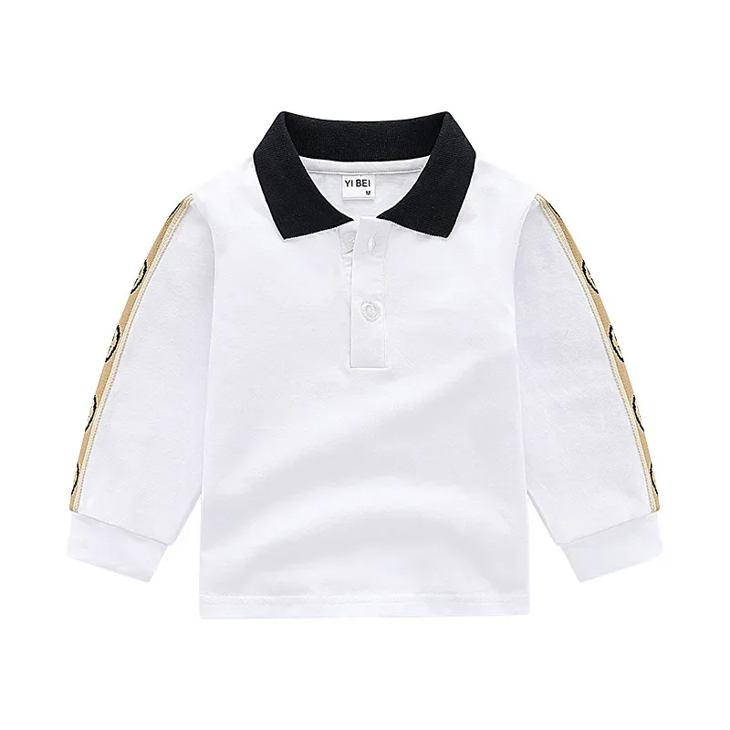 

New Spring and Autumn Fashion brand letter style kids boys clothes Long Sleeve T-shirt Cotton Ball Ground Girls tops