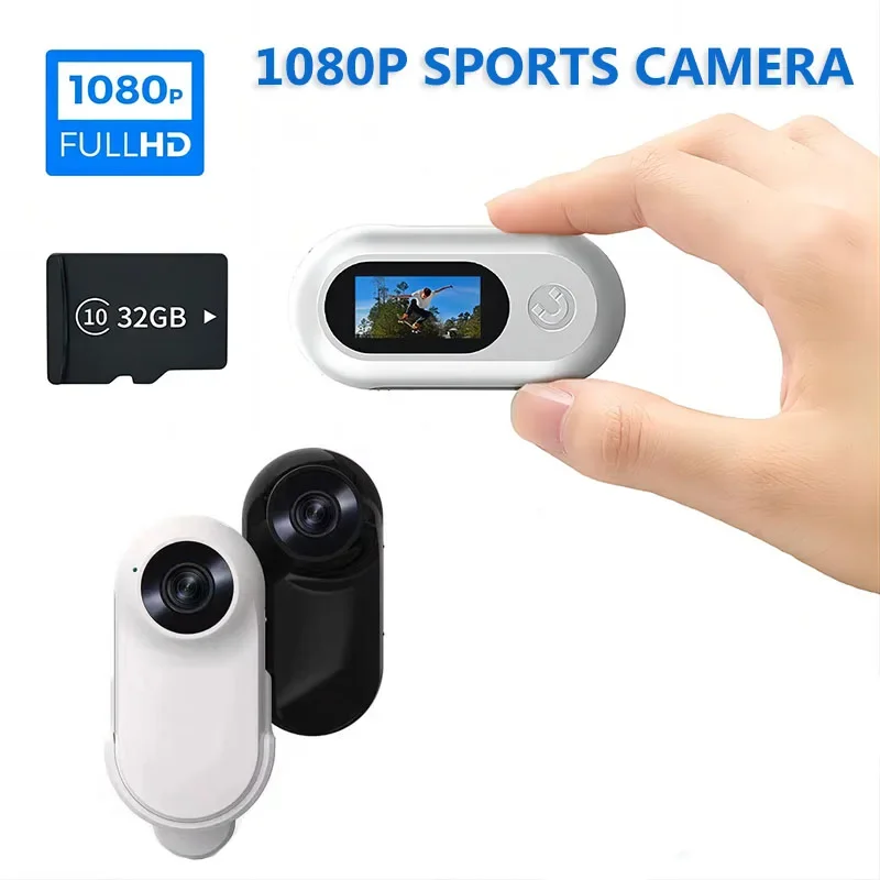 미니 포켓 카메라 HD 스크린 야외 액션 카메라 비디오 녹음기, 자전거 스포츠 DV 대시 캠, 자동차 자전거 엄지 캠코더용, 1080P