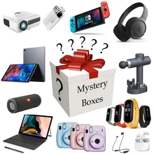 Lucky Mystery Boxes Gift Box Digital Electronic Lucky Box There Is A Chance To Open Drones Smart Watches Gamepads Makeup brush tanie tanio CN (pochodzenie)