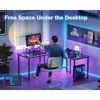 L Shaped Gaming Desk with Monitor Stand, Corner Desk Gaming Table for Home Office, for Small Space, 51 inch,Black 6