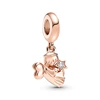 Hot Sale Cute Little Angel Embraces Heart Gemstone Charm Beads Fit Original European 925 Silver Bracelet DIY Women Jewelry Gifts 3