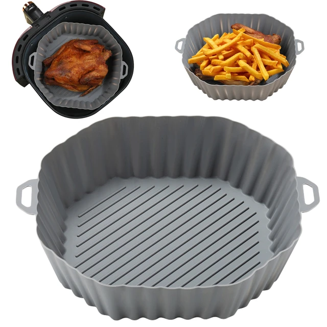 Reusable Air Fryer Food Safe Airfryer Silicone Pot Basket Liner Rectangle  Silicone Baking Pan for Air Fryer with Air Circulation - China Egg and Food  price