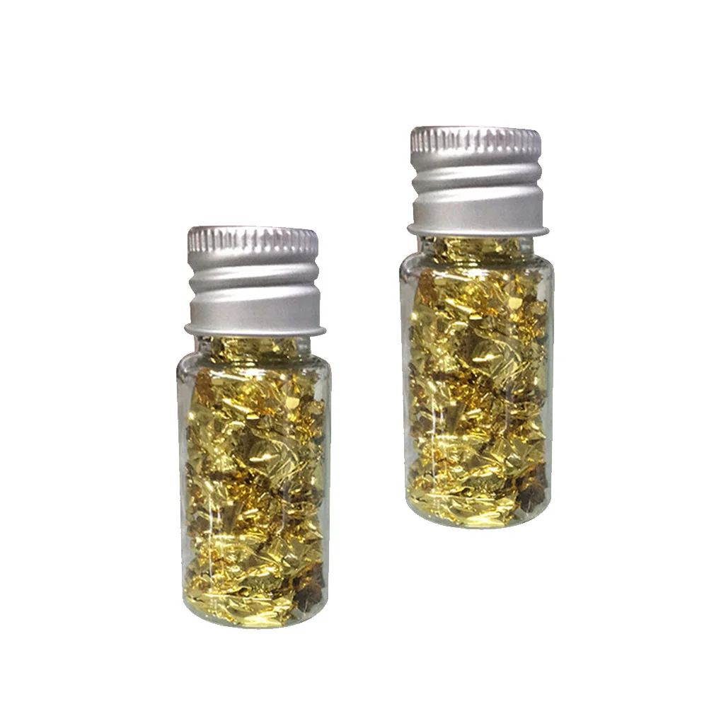 

2pcs Edible Genuine Leaf Flakes Flakes Decorative Dishes Genuine Leaf for Cooking Cake Chocolates Decoration Health Spa ( 5g