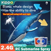RC Submarine Underwater Diving Whale Spray Speed Remote Control Boat Mini Simulation Model Toys for Boys Children's Day Gifts 1