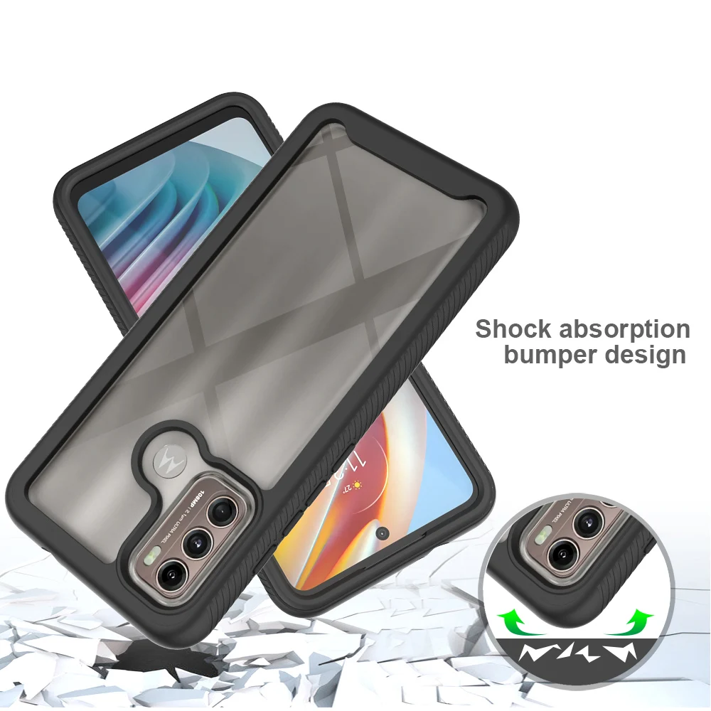 360 Full Body Transparent Screen Protector Case with Built-in Heavy Duty PET Cover
