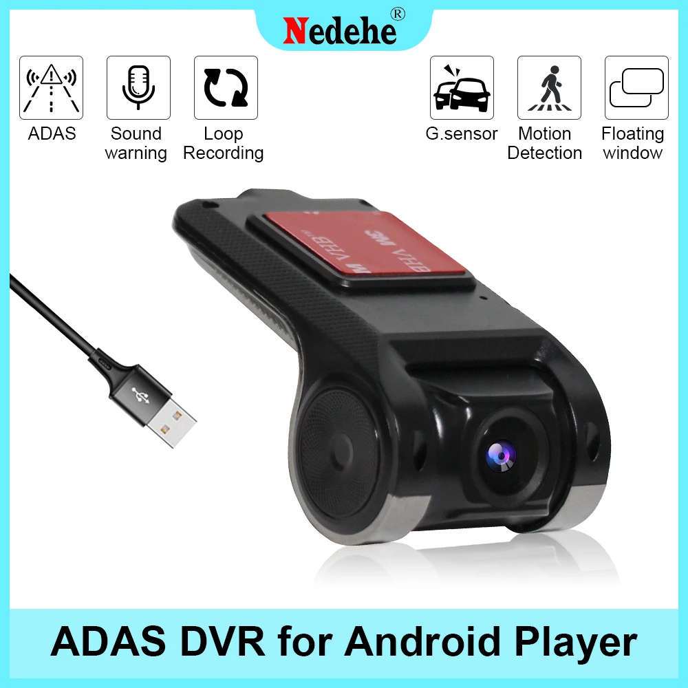 Dash Cam ADAS Car DVR HD 1080P USB Video Recorder For Android Navigation Front and Rear Dual Camera Loop Recording Night Vision - 3