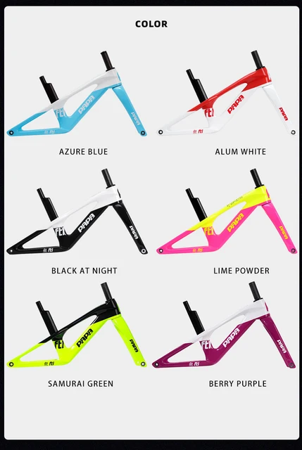 Papabike FTL Carbon Frame Ultralight Double Triangle Carbon Fiber 