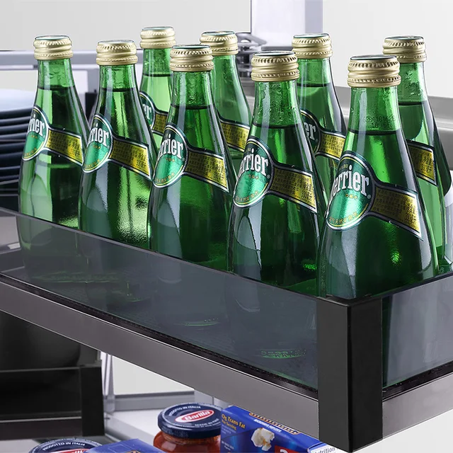 ตะกร้าใส่ของขนาดเล็ก, ตู้เก็บของ, ตะกร้าเข้ามุมแบบสองชั้น, ชั้นวางของในครัวแบบกึ่งเปิด, ชั้นวางของเข้ามุม 4