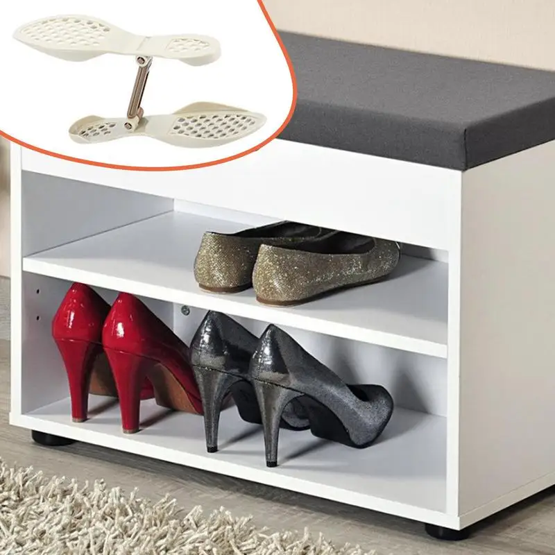 Shoe Slots Organizer For Closet Double Layer Sneaker Organizer Folding Shoe Storage Space Saving Shoe Rack For Closet