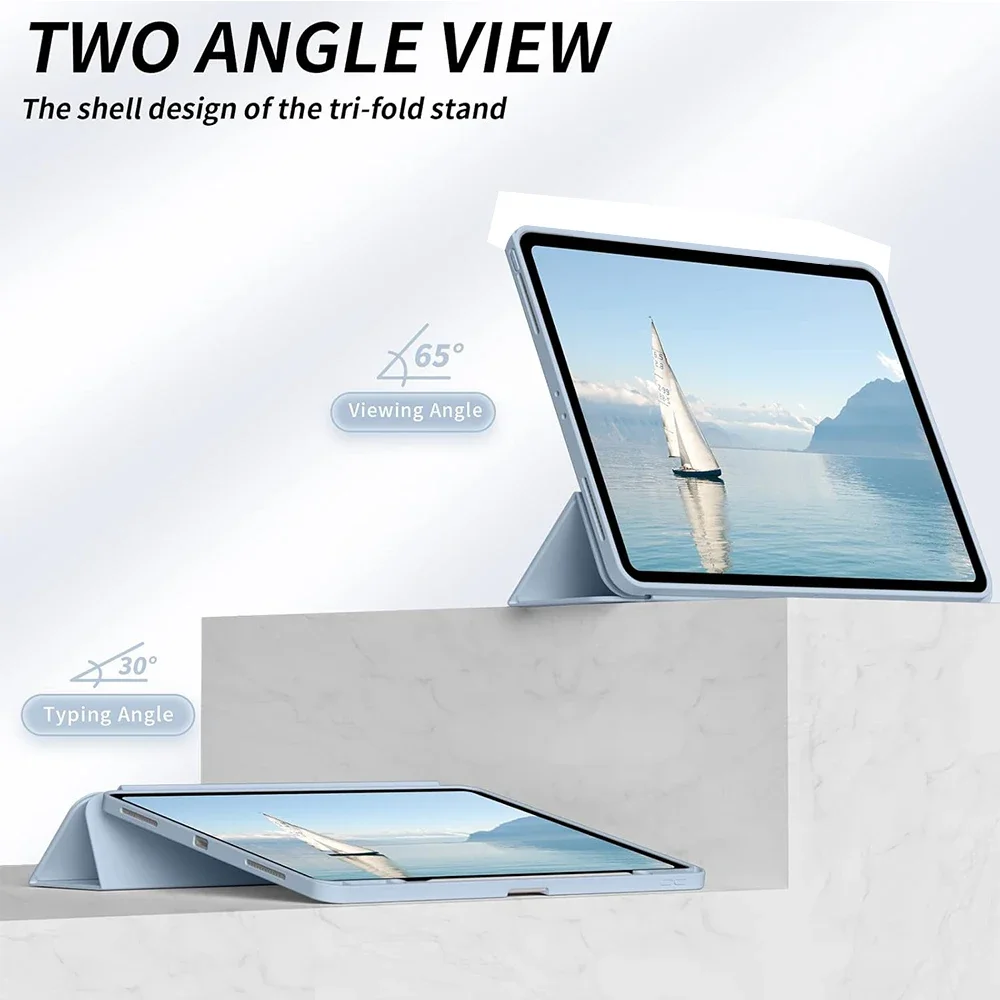 Slim Trifold Stand Cover with Auto Wake/Sleep Feature
