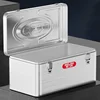 Large Hard Case Tools Box Stainless Storage Organizer Boxes Multifunctional Waterproof Suitcase Home Tool Box for Car Mechanic 1