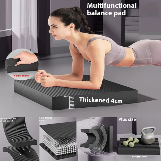 Large Yoga Balance Mat Non Slip Thick Yoga Mat Accessories for Yoga and Pilates Core Balance and Strength Stability Training