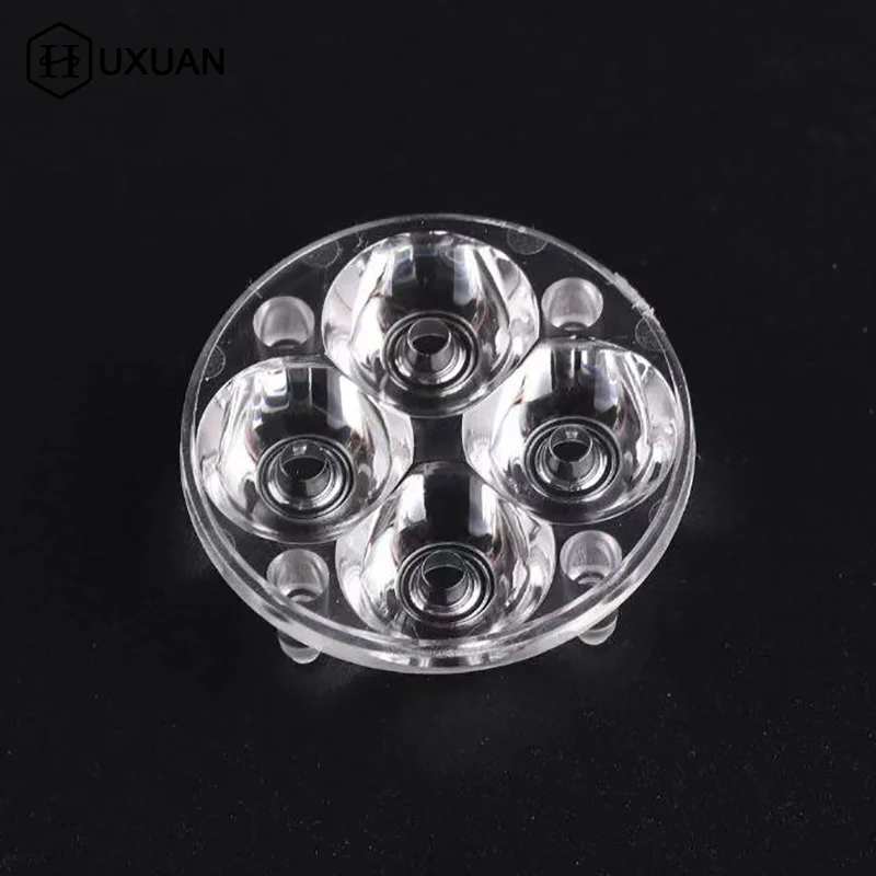 Lente LED ad Alta Potenza 3W-24W, Riflettore Collimatore 10/30/60 Gradi, Lente Ottica Quadrupla in Acrilico PMMA 43-130MM