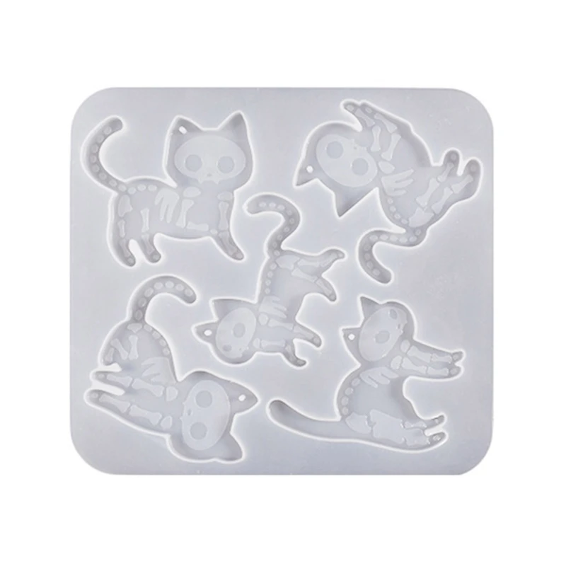 

Halloween Cats Shaped Silicone Resin Molds Cats Keychain Earrings Mold Animal Display Decor Epoxy Molds