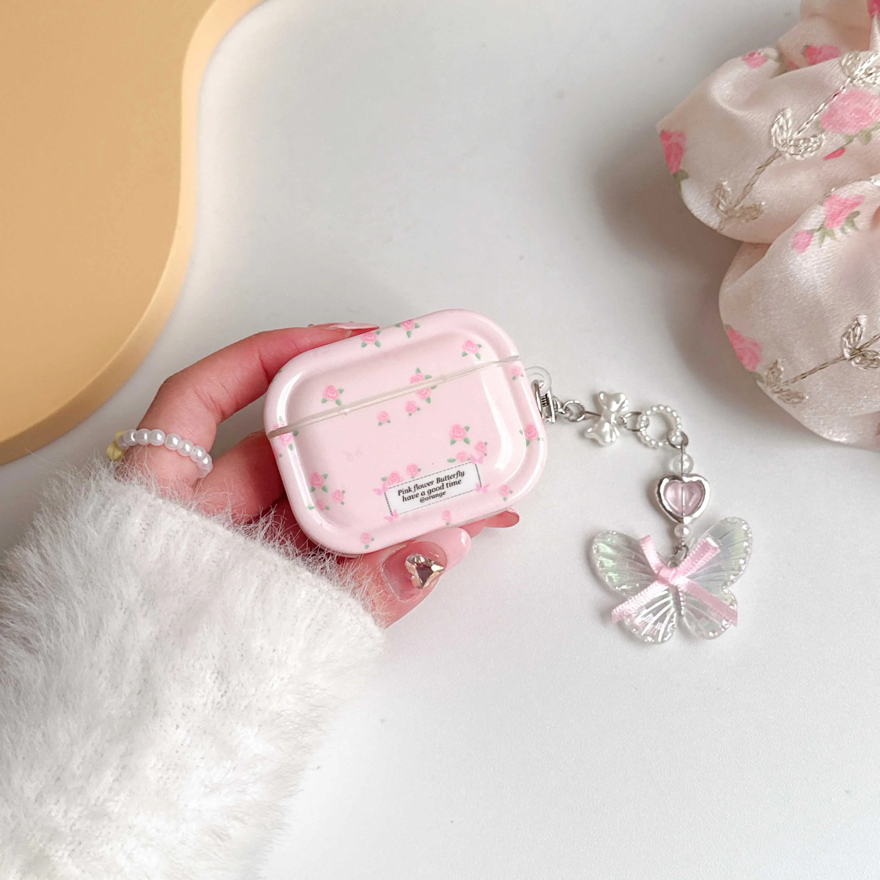 3D Butterfly Chain Earphone Cases For Airpods