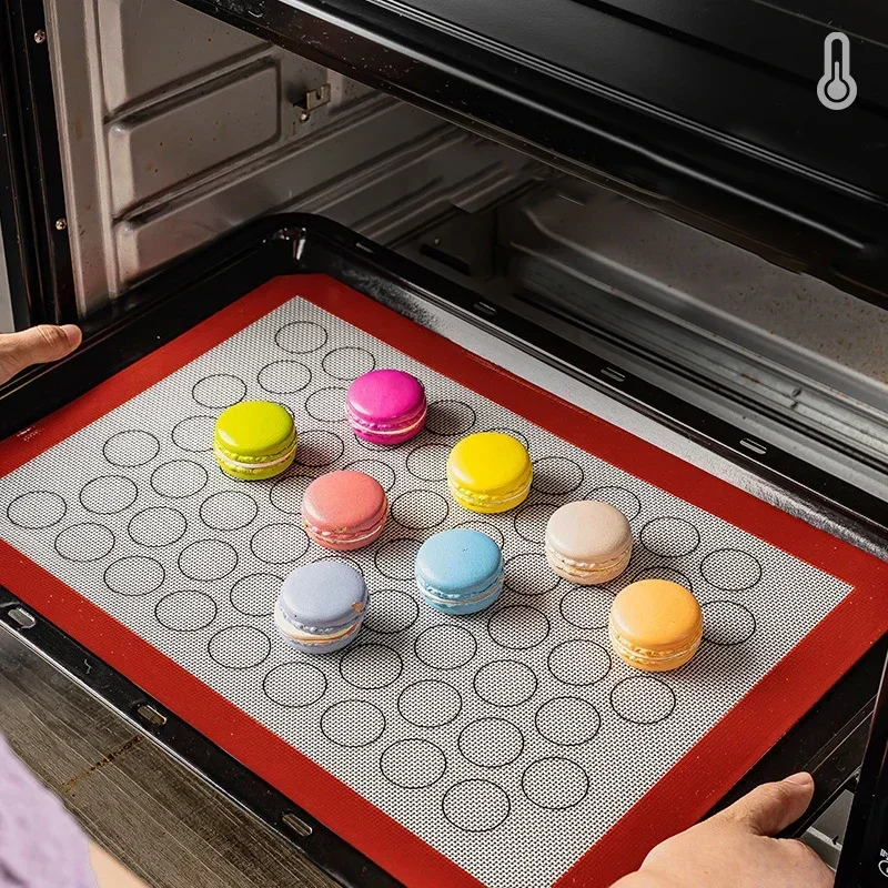 Silicone Macaron Baking Mat Reusable Non-Stick Pastry Cookie Baking Pad Rolling Dough Mat Bakeware Kitchen Accessories Tools
