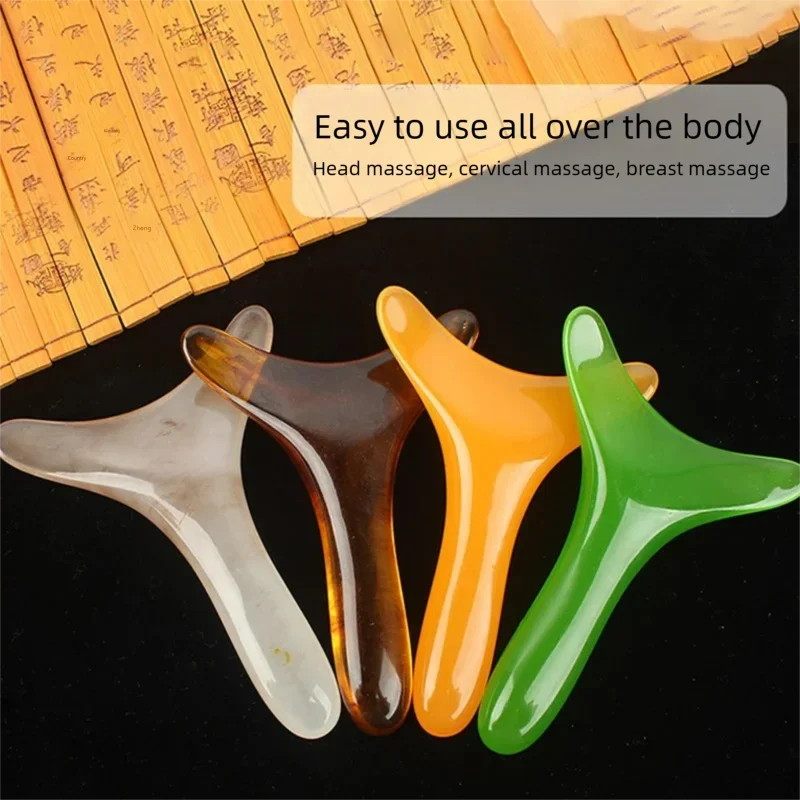 Scraping Massage Tool Beauty Multifunctional Triangle Massage Board Acupuncture Tendon Dredging Facial Whole Body Scraping Tool