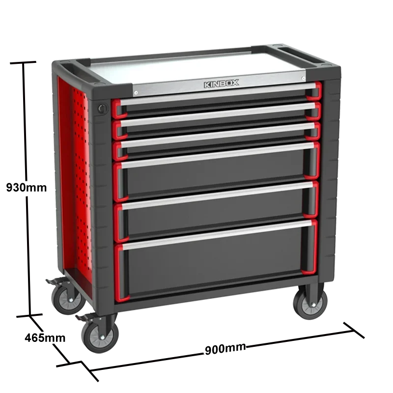 Ningbo Kinbox 6 Drawer China Tool ,Pit With Wheels For Garage Fixing