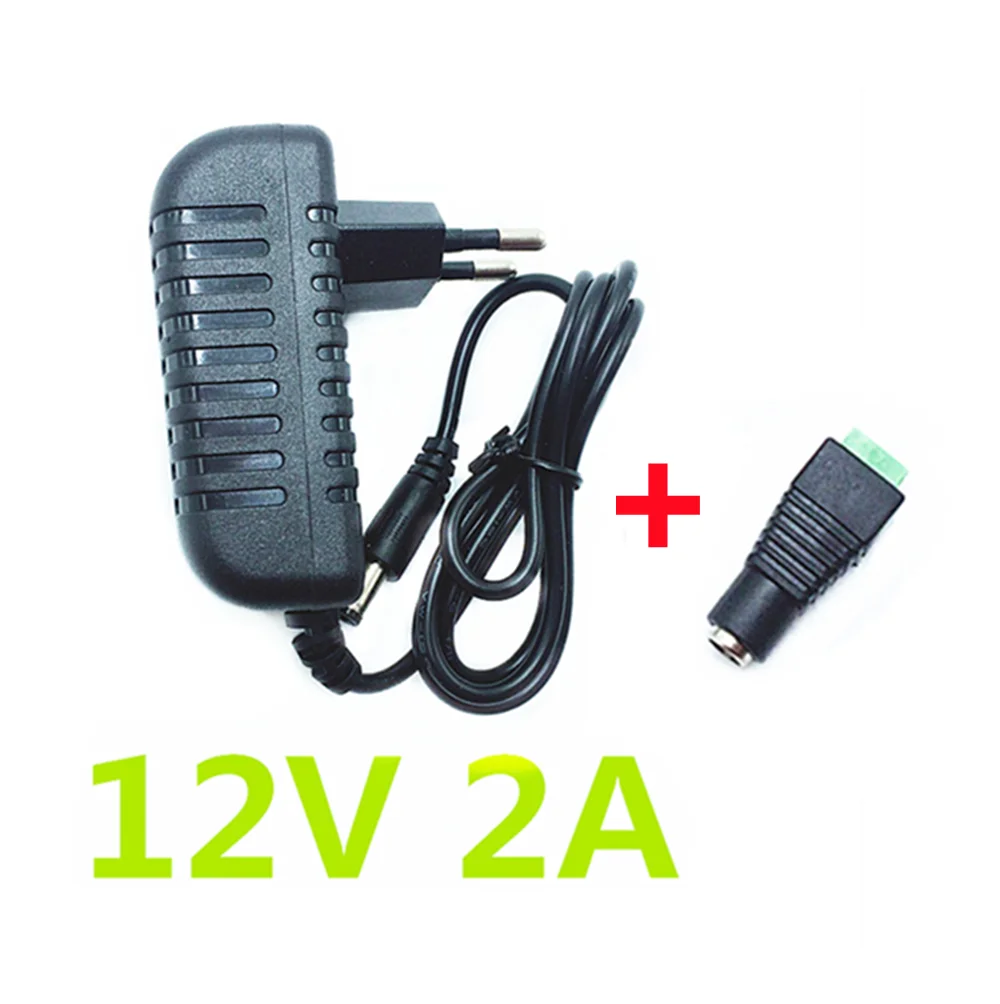 Description Picture 3 of item12V 24W EU US Plug Driver Adapter AC110V 220V to DC 12V 2A 5.5*2.1mm LED Power Supply For LED Strip Lights Transformer Adapter