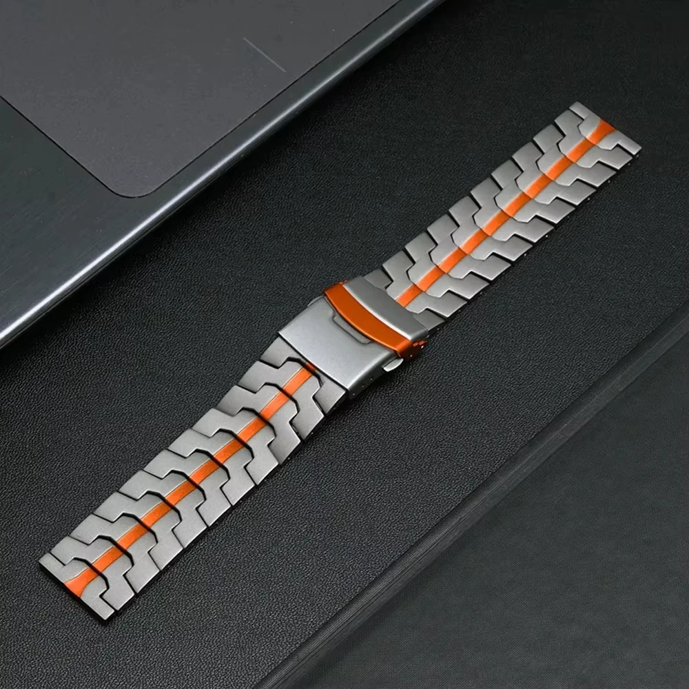 Luxury 22mm Titanium Metal Watch Strap - Color 2/Sport Watchband Bracelet