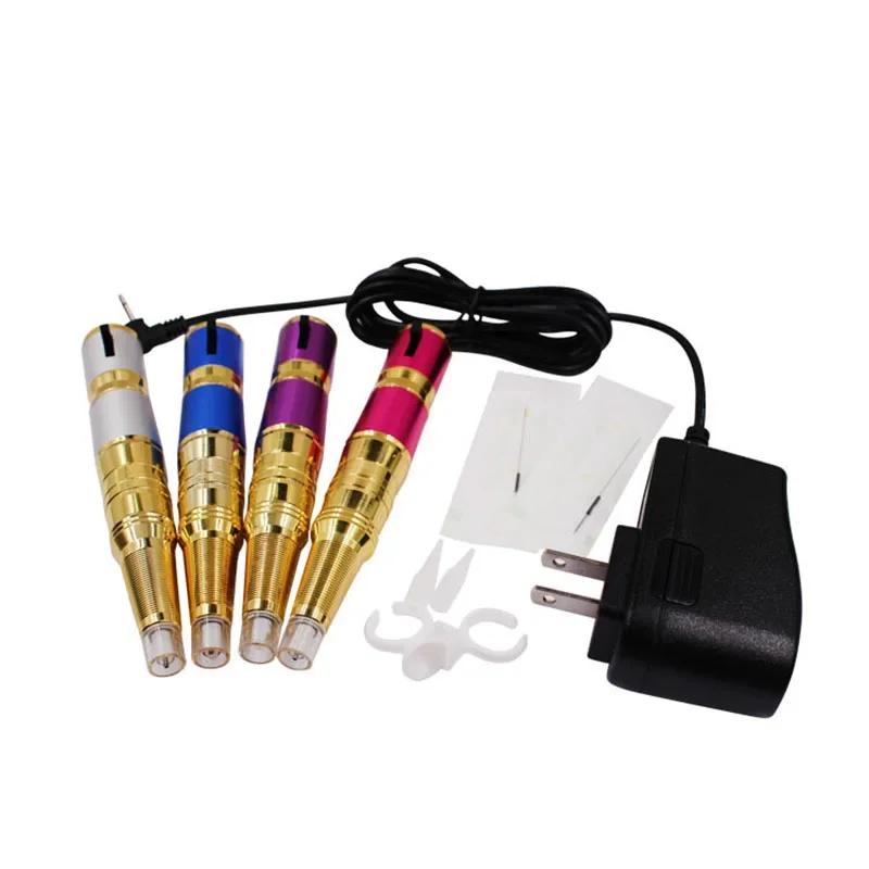 Permanent Makeup Tattoo Machine Kit With Needles Rechargeable PMU Microblading Pen for Eyebrow Eyeliner Lip Makeup Beauty