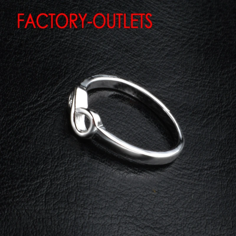 Engagement Rings Wedding Rings Fashion Rings Fashion Ring Finger Rings Metal Rings Genuine 925 Sterling Silver Infinity Ring For Women Girls Wedding Engagement