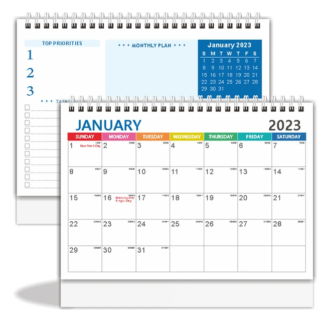Calendários personalizados dobráveis de 2023 com botões de parede em pé  triangular em cartão Com fio o emperrando - China Calendário de desktop,  Calendário diário
