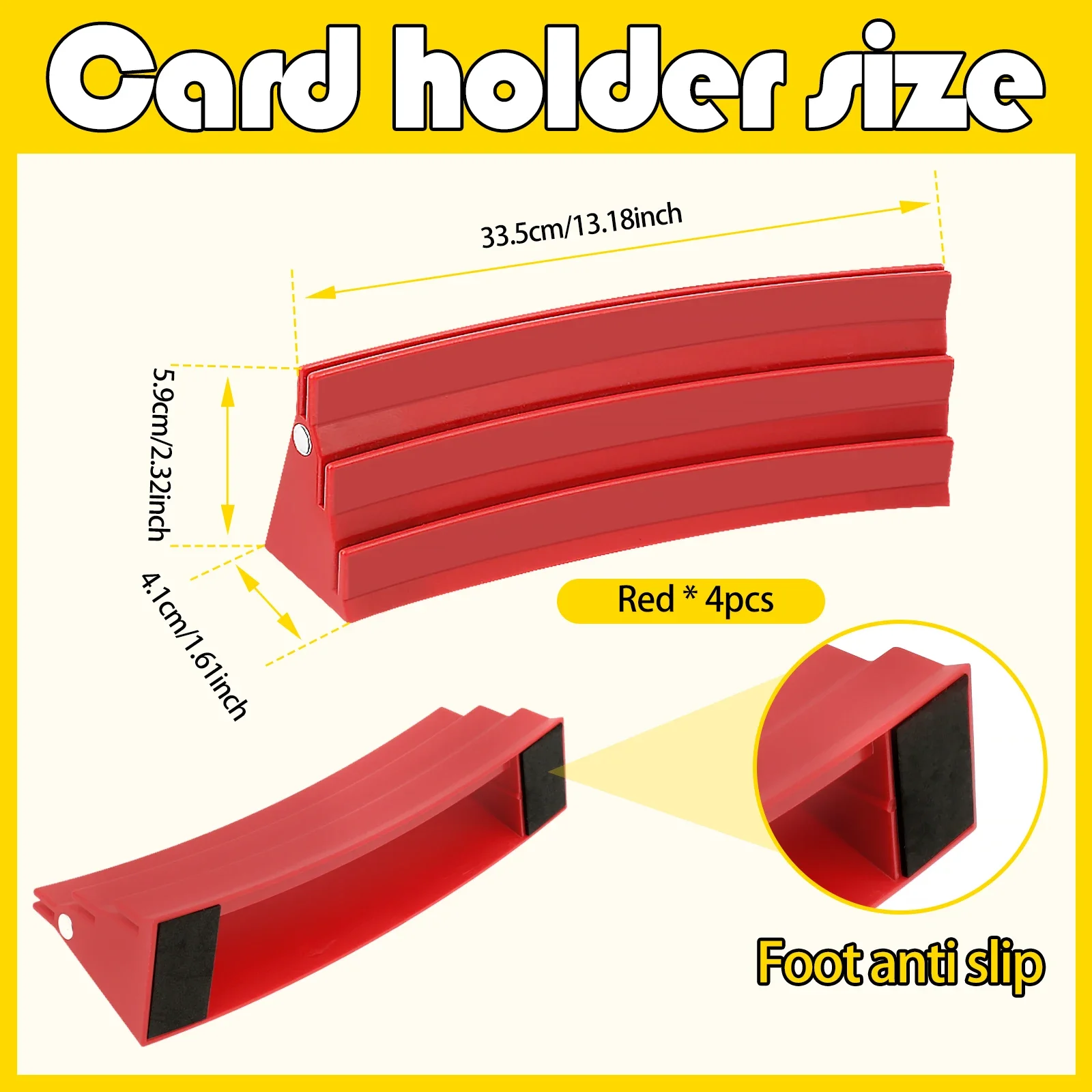Description Picture 3 of item4PCS Plastic Card Holders Large Capacity Portable Stackable Storage Game Card Tray Keep Focusing Playing for Adults Kids Seniors