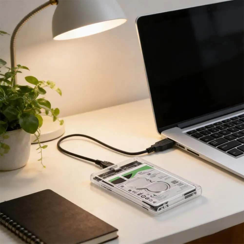 2.5인치 외장 SSD 마이크로 USB 3.0 고속 모바일 하드 드라이브 박스 투명 기계식 SATA 시리얼 포트 노트북 솔리드 스테이트