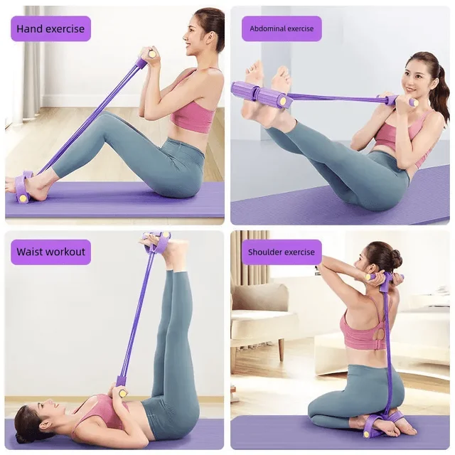 Home Gym Resistance Band Set, Abdominal Exercise Equipment, Rowing Machine Accessories, Enhance Strength and Flexibility! 6