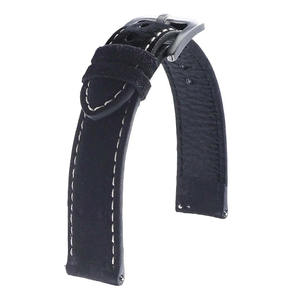 Handcrafted Genuine Leather Suede Watch Strap – Quick Release Soft Wristband Belt Accessories