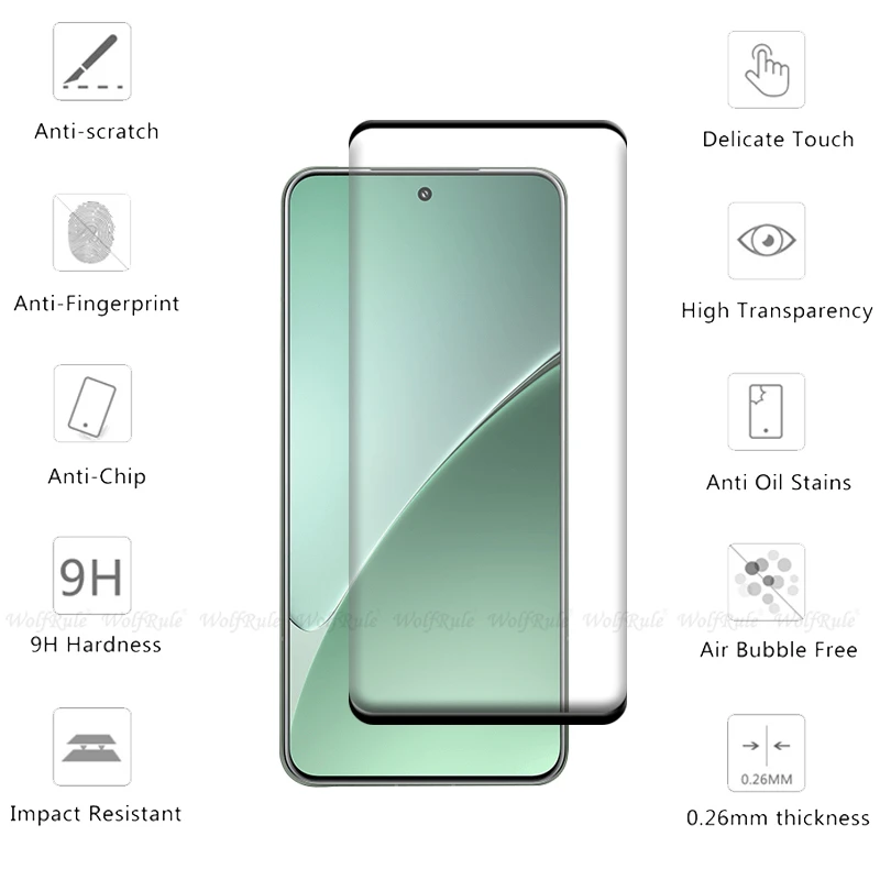 4PCS Premium Tempered Glass Full Cover Screen Protector - 9H HD Curved Shield
