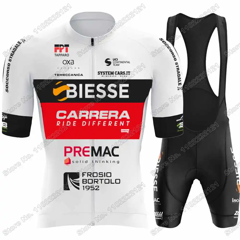 Biesse Team Cycling Jersey Short Sleeve Set Men Cycling Clothing Summer Road Bike Shirt Suit Bicycle Bib Shorts MTB Uniform