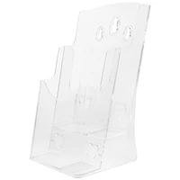File Rack Clear Flyer Holder Wall Mount Desktop Brochure Pamphlet Rack Data Display File Storage Wall Mounted Partition Rack 1