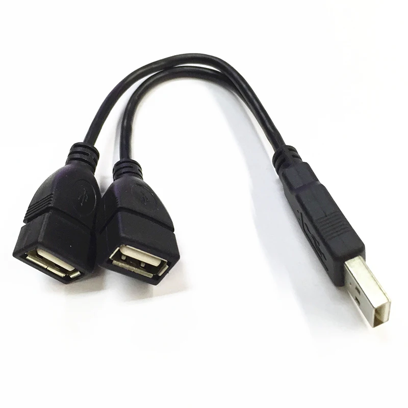 

Кабель-удлинитель со штыревыми соединителями на 2 USB 2,0 и гнездовыми разъемами