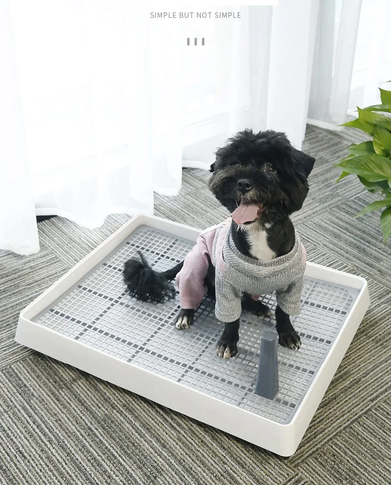 Litter & Housebreaking Pet potty indoor simple size flat mesh with upright dog toilet available Dog Supplies